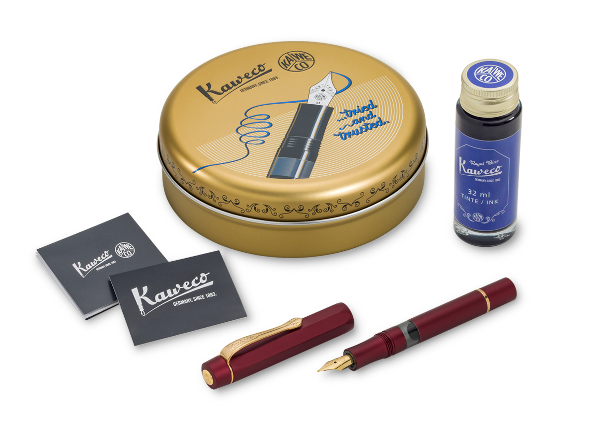 Kaweco PISTON SPORT AL Starter Set Bordeaux/Gold - Image 4