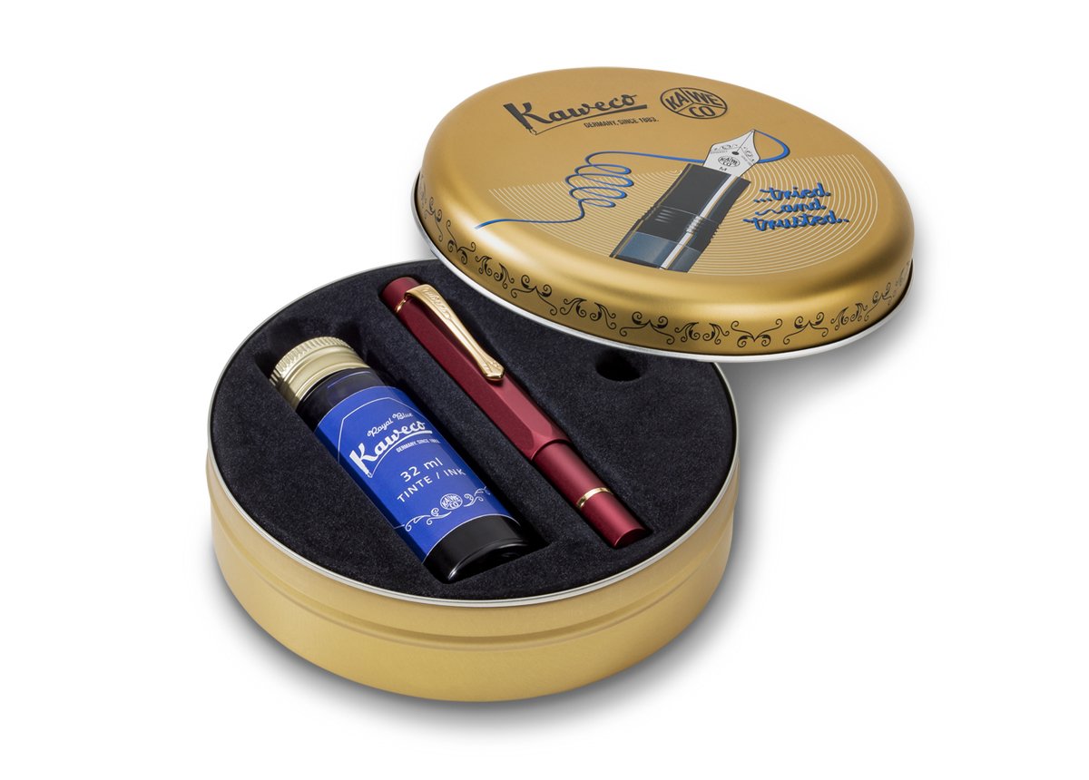 Kaweco PISTON SPORT AL Starter Set Bordeaux/Gold